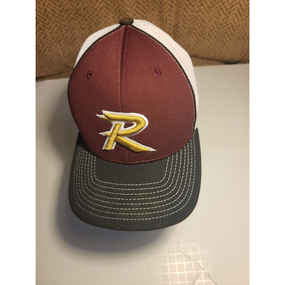 Vintage Richardson “R” logo Maroon Flex Fit Baseball Hat Sm To Md Embroidered 33 - Picture 1 of 4